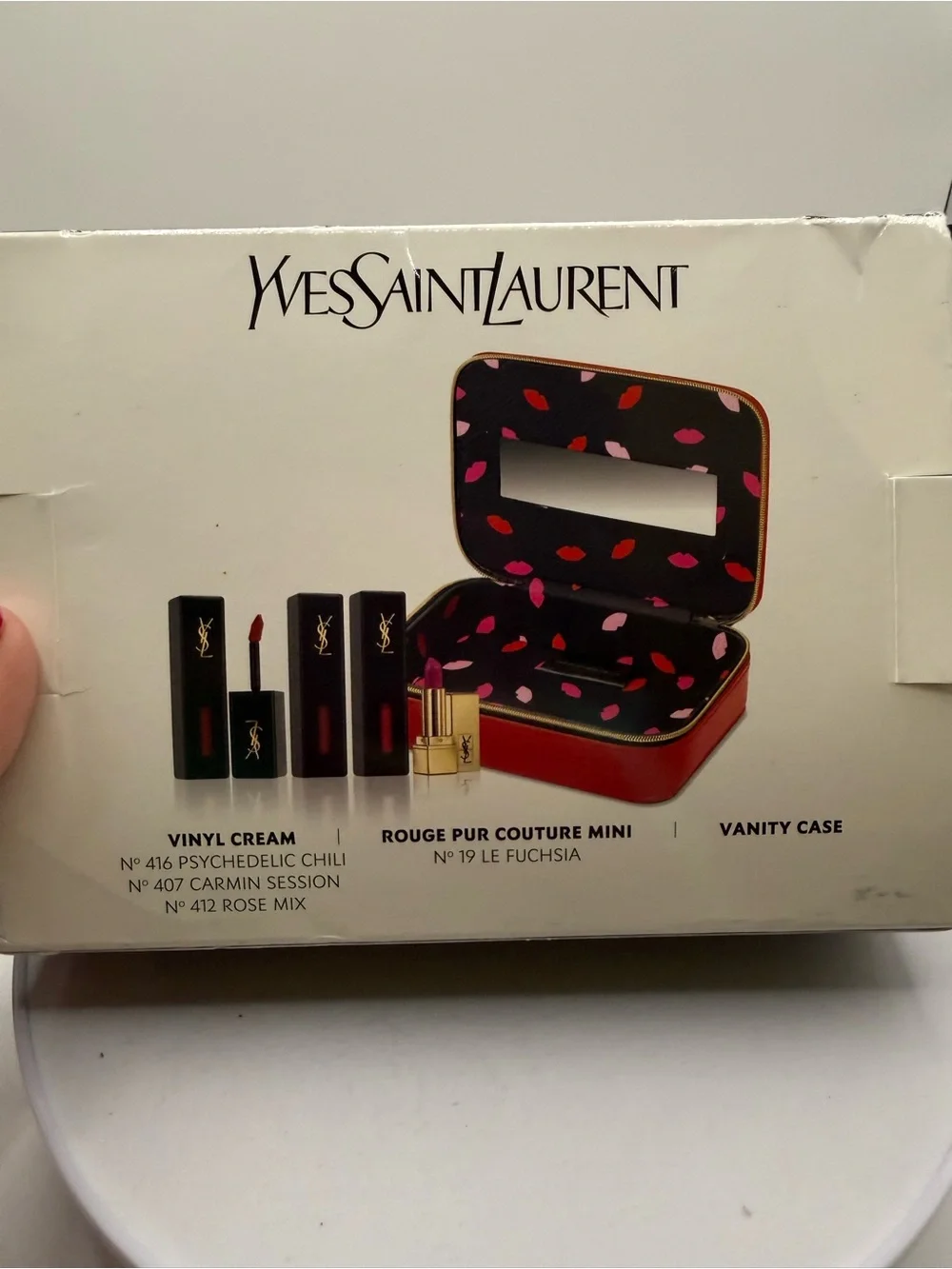 Yves Saint Laurent Lipstick & Gloss Set in Red and Pink Shades